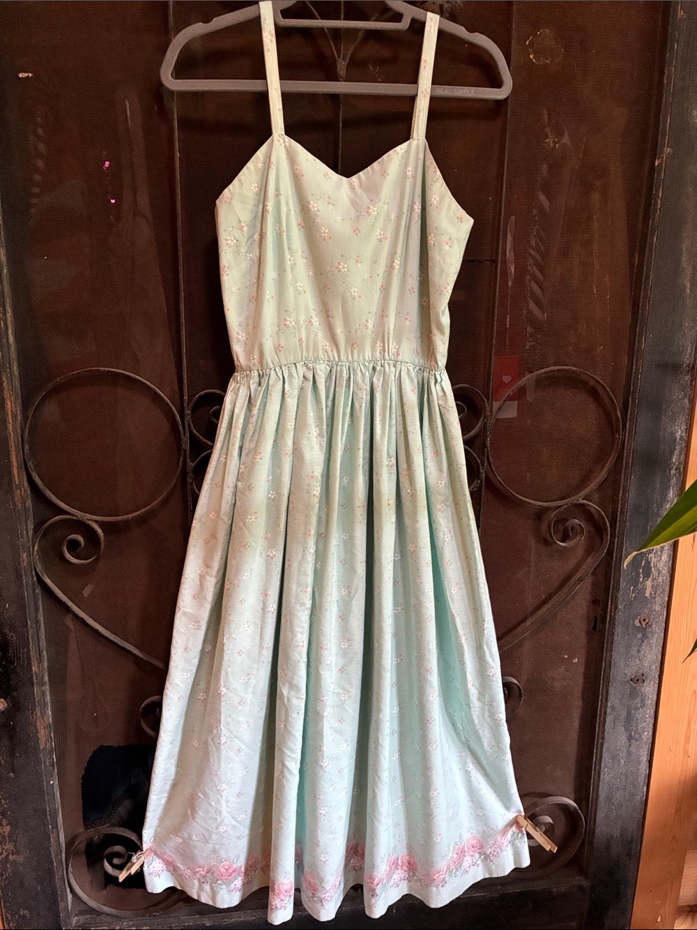 Women's Mint Green Midi Dress with Spaghetti Straps